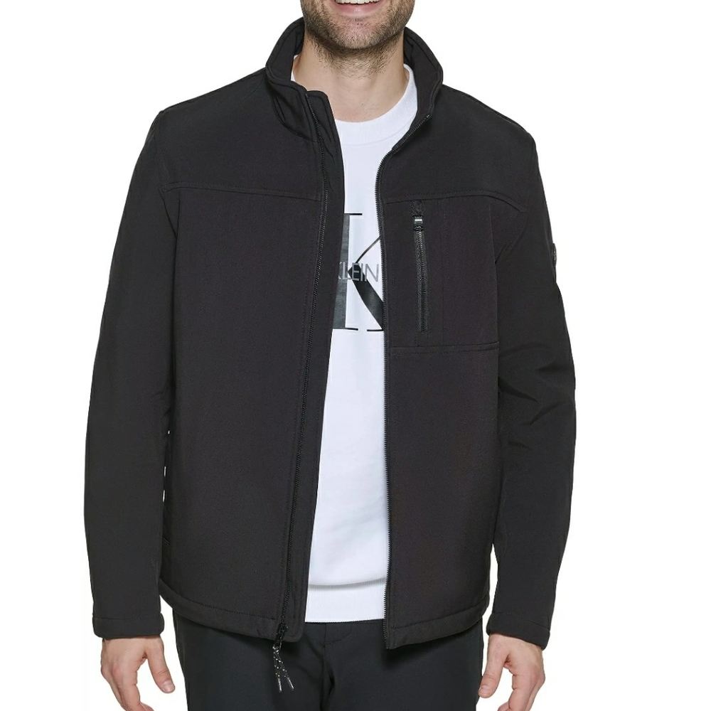 Calvin Klein Men's Water Resistant Soft Shell Windbreaker Jacket S